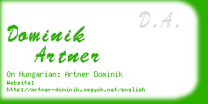 dominik artner business card